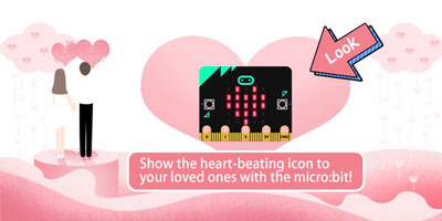 Show the heart-beating icon to your loved ones with the micro:bit!