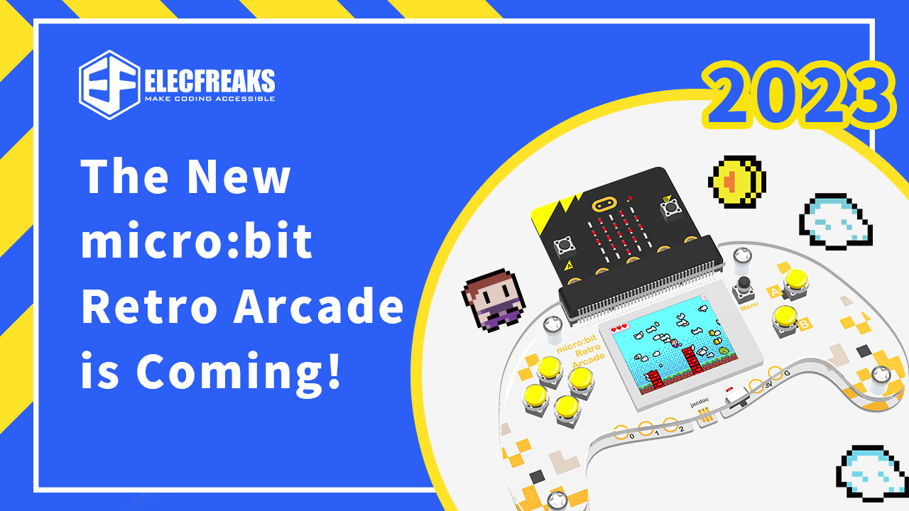 The micro:bit Retro Programming Arcade From ELECFREAKS is comming.