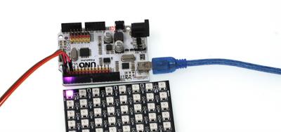 Light the First Bead on 8*8 LED Rainbow Matrix with Arduino