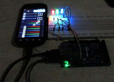 Control LED with Android and Freaduino ADK