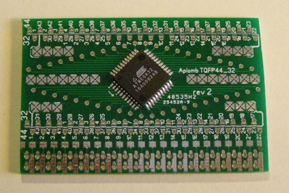 Evaluation of Aplomb SOIC- and TQFP adapters and BreadStrip