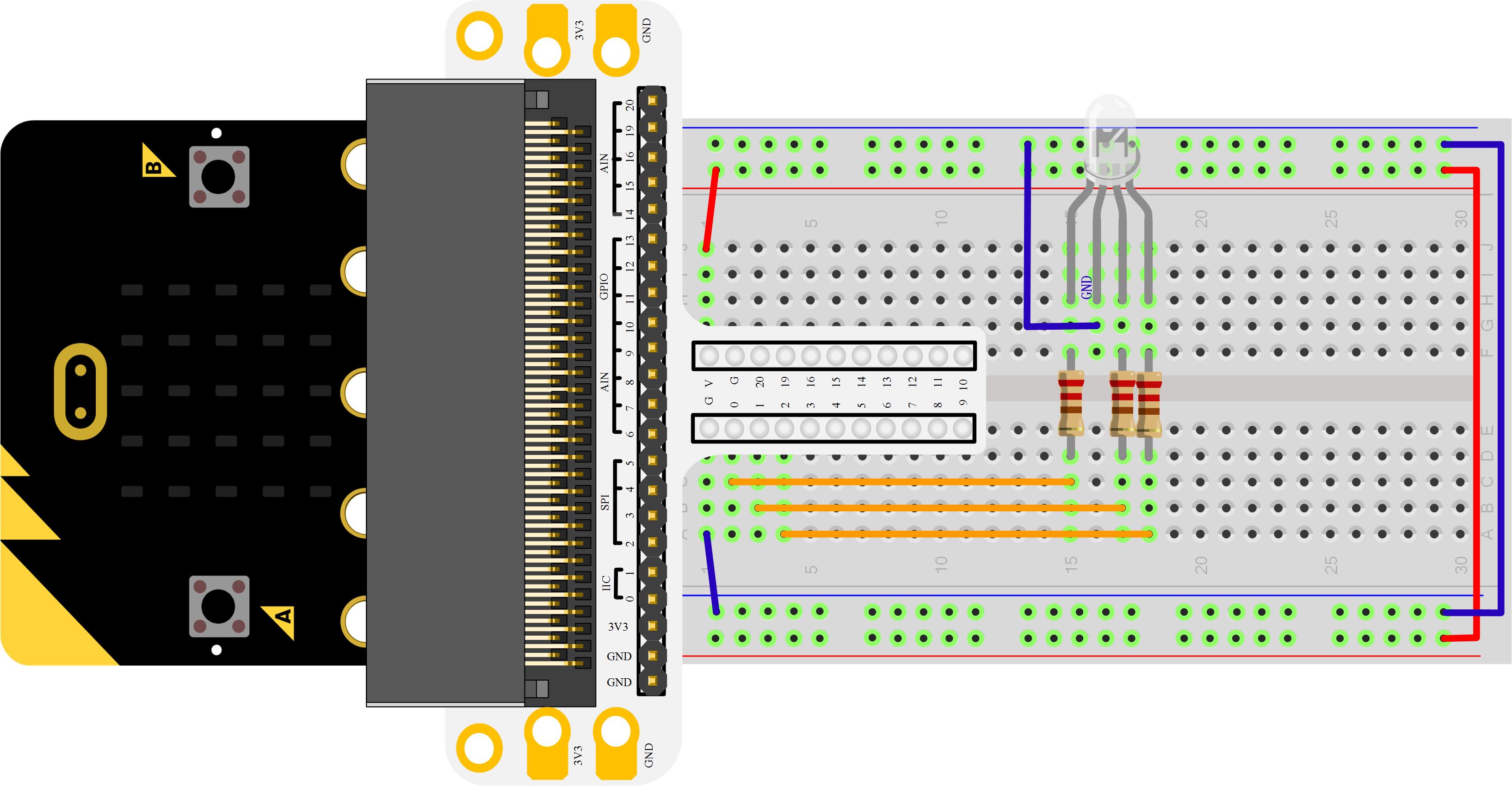 Micro:bit Experiment 05: RGB LED —???Elecfreaks Mirco: bit Starter Kit Course