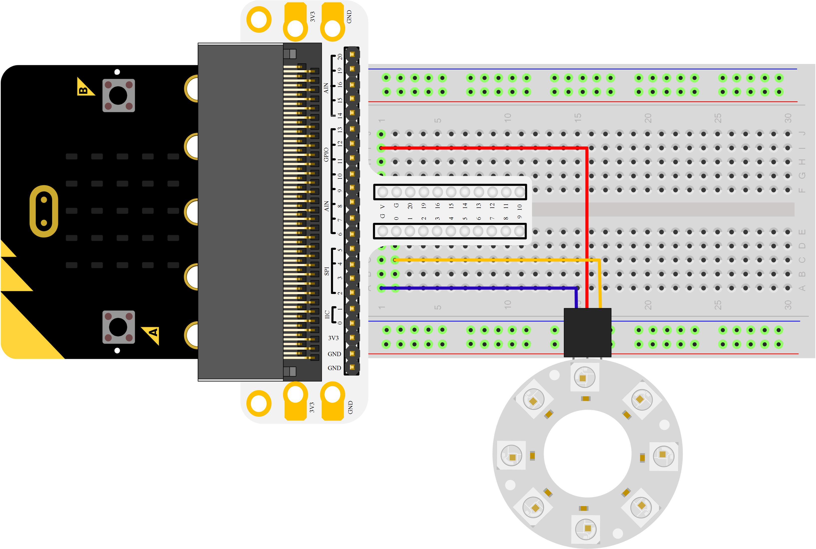 Micro:bit Experiment 11: Rainbow LED Ring —???Elecfreaks Mirco: bit Starter Kit Course